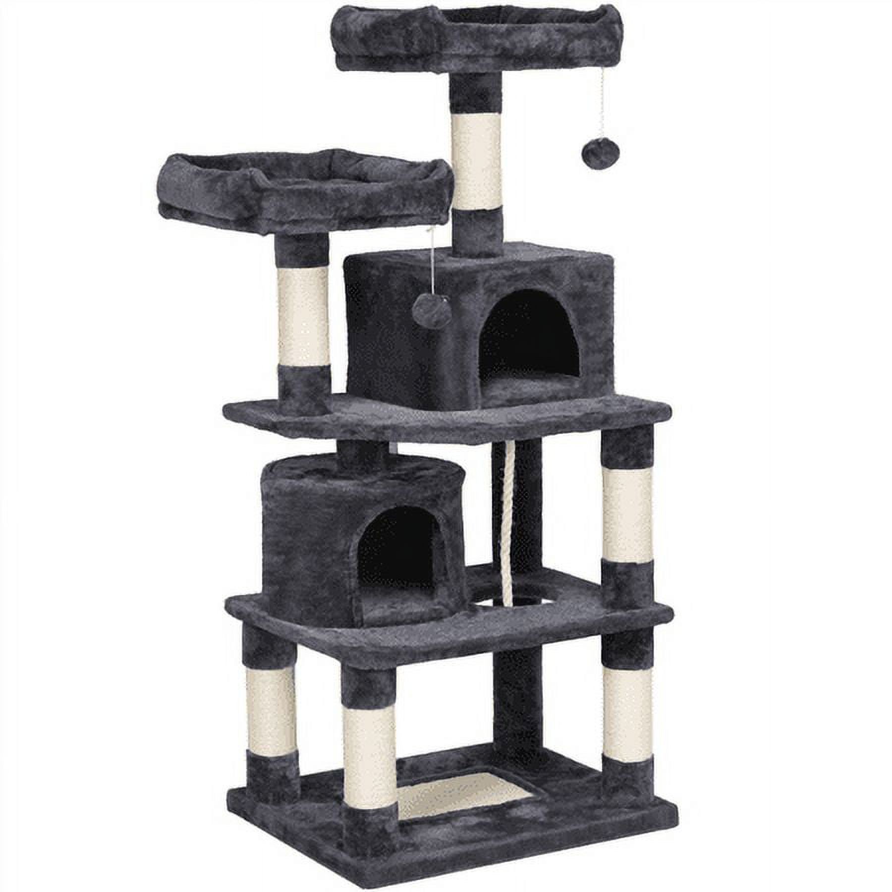 Alden Design 62in Double Condo Cat Tree and Scratching Post Tower photo 8