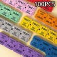 thumbnail image 2 of 100 Pcs Raffle Tickets For Classroom Lottery Roll Of Single Paper Labels Drink Events Raffle Tickets Celebration Event Tickets, 2 of 13