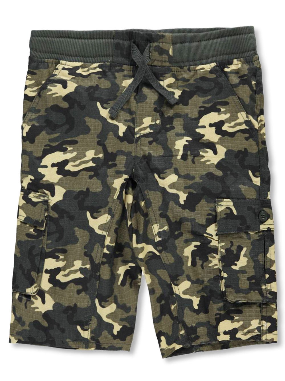 OCHENTA Boys Lightweight Pull on Cargo Shorts Cotton Casual Slacks