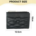 thumbnail image 2 of Women Leather Wallet Small Bifold Zipper Pocket Wallet Card Case Purse with ID Window - black, 2 of 5