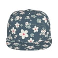 thumbnail image 2 of Bingfone Baseball Cap,Snapback Trucker Hat for Men & Women with Adjustable-Blue Flower, 2 of 9