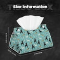 thumbnail image 6 of Lsque Cute Dog Printed Long Tissue Box Cover Holder, Facial Paper Organizer Dispenser,Triangle with Bottom Belt, PVC Leather Decorative Organizer, 6 of 9