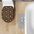 thumbnail image 4 of ZUXONGSY Thanksgiving Rooster Toilet Lid Dust Cover Soft Skin Friendly Toilet Protective Cover with Elastic Band Pumpkin Soft Thicker Flannel Bathroom Toilet Seat Cover Thanksgiving Decor, 4 of 6