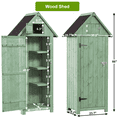 thumbnail image 3 of Outdoor Storage Cabinet,Garden Wood Tool Shed with Shelves and Lock,Waterproof Sheds for for Yard,Patio,Garden,Backyard,Deck and Porch, 3 of 7