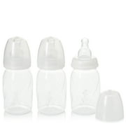Evenflo Feeding Vented + BPA-Free Plastic Baby Bottles - 4oz, Clear, 3ct
