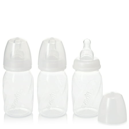 - Evenflo Feeding Vented + BPA-Free Plastic Baby Bottles - 4oz, Clear, 3ct