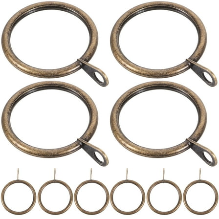 UPOUART 20Pcs Thick Curtain Rings Dark Brown for Shower Curtains and Drapery Hanging Use