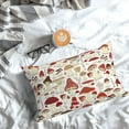 thumbnail image 5 of Pofeuu Cartoon Mushrooms Print Polyester Microfiber Plush Pillowcases, Super Soft and Cozy Pillow Case Covers with Envelop Closure（Pillow core not included）-16"x24", 5 of 6