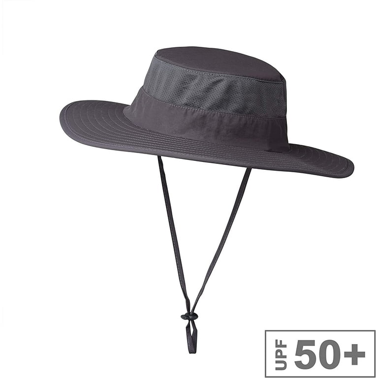 KOOLSOLY Fishing Hat,Sun Cap with UPF 50+ Sun Protection and Neck  Flap,Bucket Hat for Man and Women-Dark Gray 