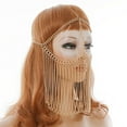thumbnail image 3 of Bangcool Masque Facial de Fête Mode Masque à Chaîne pour Tête Couvre-Chef Costume Masque de Mascarade, 3 of 5