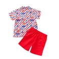 thumbnail image 3 of Mercatoo New𝐛orn Boy Baby 𝐆ift Toddler Sets T-shirt Gentlement Tops+Shorts Day Fourth of July Baby Boy Outfit, 3 of 9