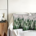 thumbnail image 5 of Set of 2 Throw Pillow Covers Soft Green Trees Pillow Cases 18x18 Inch Watercolor Foggy Forest Modern Home Decor Pillow Covers for Couch Bed Sofa, 5 of 6