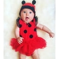 thumbnail image 4 of WIBACKER 3-6M Baby Girls Polka Dots Ladybug Dress Up Costume with Hat Birthday Halloween Christmas Fancy Party Outfit, 4 of 8