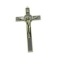 thumbnail image 3 of Figura de crucifijo católico de metal para decoración de pared, resistente al desgaste, decoración del hogar, adorno práctico, cruz de pared para Bronce negro, 3 of 8