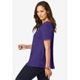 thumbnail image 2 of Jessica London Women's Plus Size Stretch Cotton Trapeze Tee, 2 of 4