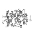 thumbnail image 1 of Cateissary 100 juegos de pendientes de acero inoxidable con base de pasador, tapones para pendientes DIY, conector hipoalergénico, accesorio de pendiente Artesanía Color Acero/ 5mm Cateissary HA061131-03, 1 of 6