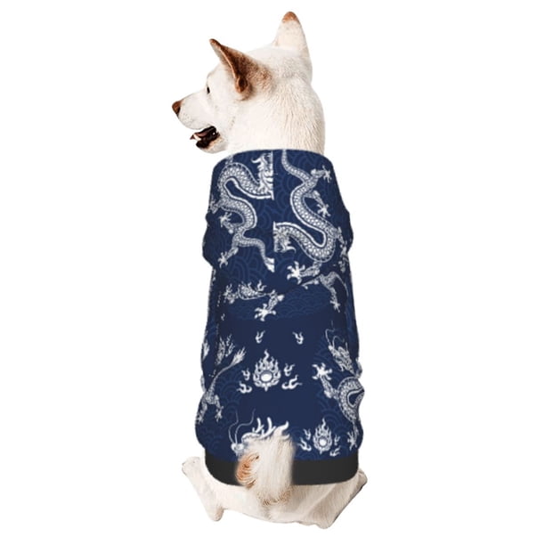 Balery Dragon Sudadera con Capucha para Perros Pequeños – Ropa para Mascotas, Disfraz para Perros y Gatos, Ideal para Fiestas y Cosplay-Large