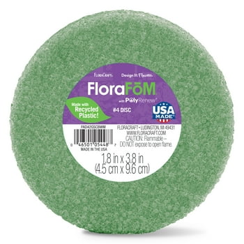 FloraCraft FloraFM Disc 1.8 inch x 3.8 inch Green Floral Arranging Supply