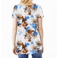 thumbnail image 4 of LiMoi Womens Short Sleeve T Shirts Womens Tops Trendy Spring 2025 Vintage Floral Tshirts Shirts for Women Tshirts Shirts reorder items, 4 of 9