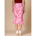 thumbnail image 3 of DARING DIVA Women's Summer Bohemian Tie Dye Fishtail Bodycon Midi Skirt XS Pink, 3 of 6