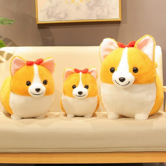 LULULION Cute Toys Corgi Toy Plush Orange 1Pack