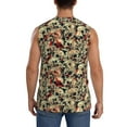 thumbnail image 4 of Bixox Men's Skulls1 Printed Shirt Sleeveless Fitness Tank Top-Medium, 4 of 7