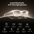 thumbnail image 3 of WeariQ Blue Light Blocking Bluetooth Smart Glasses – Beige Bluetooth Glasses with UV Protection, Hands-Free Calls & Music, 3 of 10