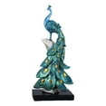 thumbnail image 1 of Estatua decorativa de pavo real, escultura decorativa de Hauskunst, figura de pavo real para gabinete L azul, 1 of 9