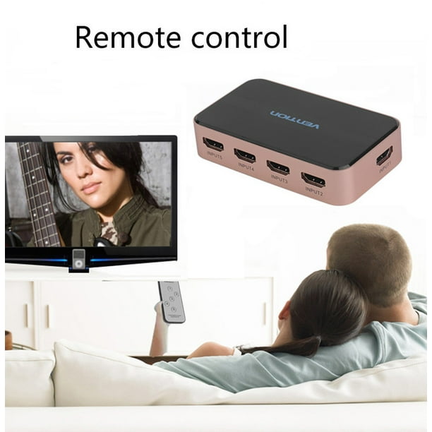 Commutateur de commutateur HDMI Vidéo Pratique 5 en 1 Switcher de Boîte de Séparation HDMI Adapté pour Xbox PC HDTV 1080P
