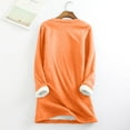 thumbnail image 4 of Womens Winter Soft Sherpa Fleece Lined Pullover Crewneck Solid Color Sweatshirt, 4 of 4