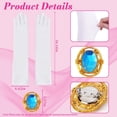 thumbnail image 5 of 5-Piece Pink Princess Cosplay Set for Women, Pink Tutu Skirt Costume Accessories with Gold Sequin Crown, Gloves & Gem Jewelry for Halloween Dress-Up, 5 of 6
