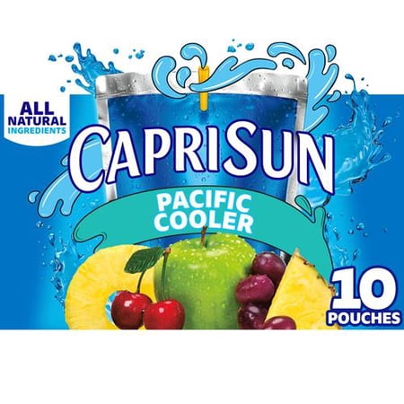 Capri Sun Pacific Cooler Mixed Fruit Flavored Juice Drink Blend, 10 Ct Box, 6 Fl Oz Pouches Package May Vary