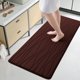 thumbnail image 1 of Alfombra de baño Buganda, espuma viscoelástica, 44 x 24 cm, extra suave, color marrón, 1 of 8