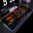 thumbnail image 2 of Alfombrilla de ratón RGB Neon City, alfombrillas de ratón grandes para juegos, alfombrillas de ratón luminosas, alfombrilla de ratón LED grande, alfombrilla de escritorio, alfombrillas de teclado retr, 2 of 5