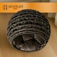thumbnail image 6 of Huntley Equestrian Pet Rattan Cat Bed Condo, Elevated with Round Cushion, Grey (02196), 6 of 8