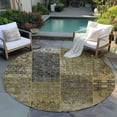 thumbnail image 6 of Addison Rugs Chantille Indoor/Outdoor Transitional Patchwork Brown Washable Round Rug, 8' x 8', 6 of 6