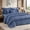 Blue Gray, variant on Lipa Full Comforter Set,7-Piece Bed in a Bag,Ruffled Design Bedding Set,Comforter,Flat Sheet,Fitted Sheet,Pillowcases and Shams,Sage Green