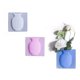 thumbnail image 1 of Blue Grey Pink3 uds florero de silicona autoadhesivo macetero hidropónico florero pegatina de pared para vidrio, pared, ventana, fiesta, boda, festival, hogar, cocina, nevera, 1 of 4