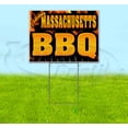 thumbnail image 1 of Massachusetts BBQ (18" x 24") Yard Sign, Includes Metal Step Stake, 1 of 6