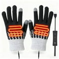thumbnail image 3 of Rechargeable Heated Gloves for Men & Women, USB Electric Hand Warmers Knitting Gloves, Adjustable Heating Winter Gloves for Outdoor Sports and Indoor Use, 3 of 4