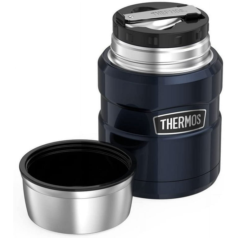  THERMOS Stainless King Vacuum-Insulated Food Jar with Spoon, 16  Ounce, Matte Steel : Home & Kitchen