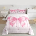 thumbnail image 2 of Manfei Kawaii Pink Full Size Comforter Sets 3-Piece for Kids Girls, Glitter Diamonds Bedding Comforter Set, Princess Style Bedding Sets, Ultra Soft Home Decor, 2 of 8