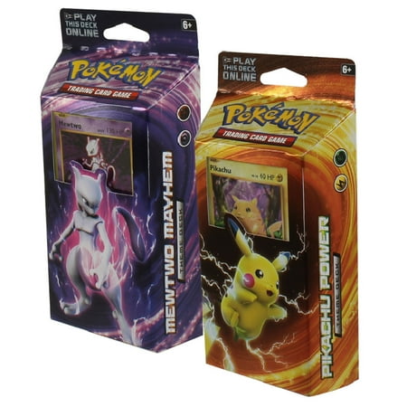 Pokemon Cards Xy Evolutions Theme Decks Set Of 2 Pikachu Power Mewtwo Mayhem