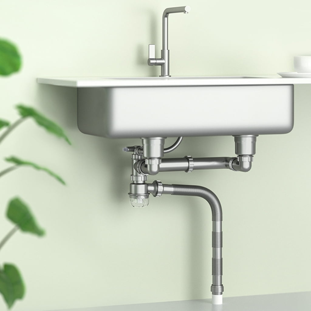 Zorvai Portable Kitchen Sink Drain Set Accessory for Easy Installation Designs