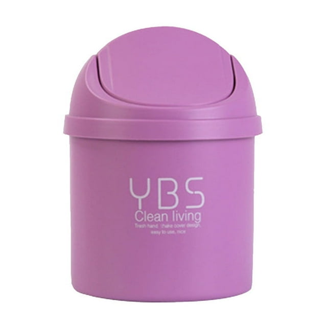 Yarn Mini Desktop Trash Can Home Kitchen Desk Trash Can With Lid Debris Storage Cleaning Push-type Double Bucket Hidden Garbage Bag