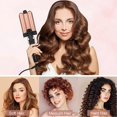thumbnail image 5 of Pretfy Hair Curling Iron 3-Barrel 25mm Hair Waver Egg Roll Hair Curler Hair Crimper Temperature Adjustable LCD Temp Display Hair Styling Tool, 5 of 5