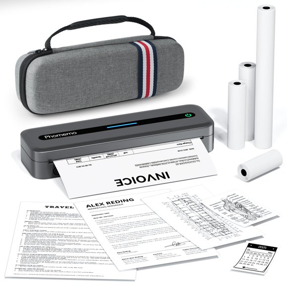Phomemo Portable Thermal Printer, M832 Wireless Bluetooth Inkless Printer, Support 8.5'' x 11'' US Letter & A4 Size, Small Mobile Printers for Phone &