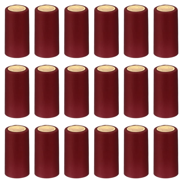 Unique Bargains Bouchon Rétractable en PVC avec Languette pour Bouteille de Vin, 60 Pcs 30x60mm Rouge