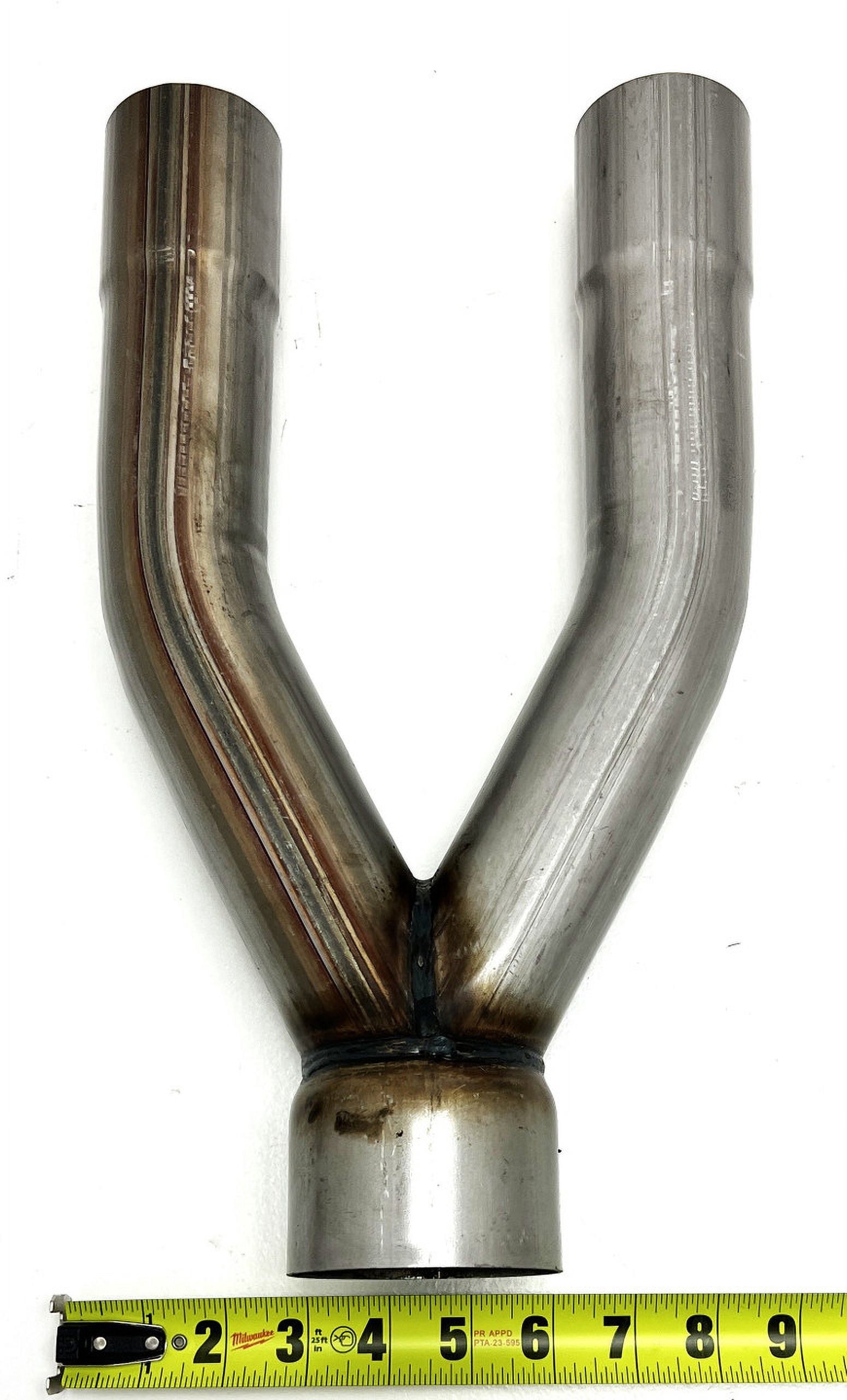 Exhaust Y Pipe 3.00 Single Inlet to 2.25 Dual Outlets WYP-300225 Steel Wesdon Exhaust Y Pipe