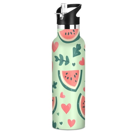 

Kids Insulated Stainless Steel Sports Water Bottle 600ml (20oz) BPA-Free Watermelon Slices